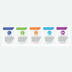 infographic, step, template, vector, chart, label, layout, business, banner, concept, background, diagram, graph, info,5 step option, circle, datum, design, icon, information, number, process.