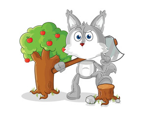 wolf Carpenter illustration. character vector