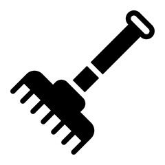Rake glyph icon