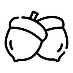 Acorn line icon