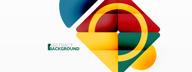 Creative geometric wallpaper. Minimal abstract background. Triangles and circles composition vector illustration for wallpaper banner background or landing page