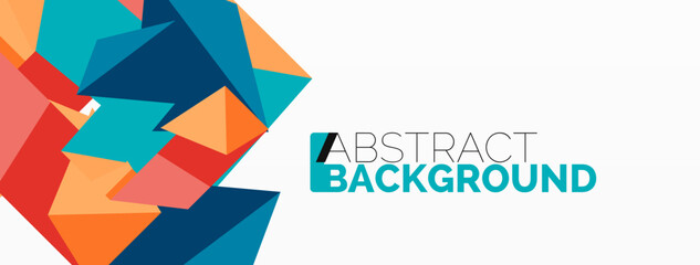Fototapeta premium Abstract line and triangle background. Creative geometric abstract backdrop. Business template for wallpaper, banner, background or landing