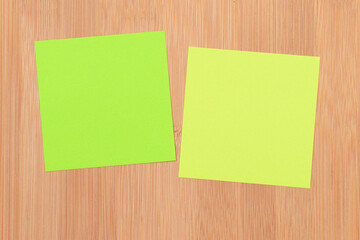 Colored Sticky Notes with Copyspace Pinned to the Wooden Message Board. To Do List Reminder in Office. Blank Memo Sticker at Work - Template. Empty Checklist - Mockup