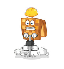 wood chess drill the ground cartoon character vector