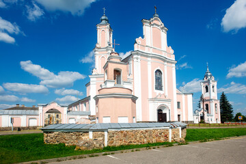 The Church of Saints Peter and Paul in the village of Boruni, Belarus. A monument of architecture of the Vilna Baroque with rococo elements.