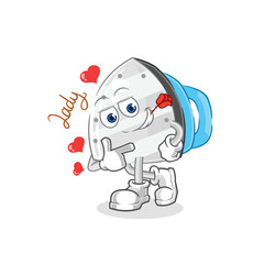 iron flirting illustration. character vector