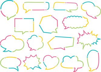 カラフル吹き出しセット