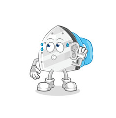 iron eavesdropping vector. cartoon character