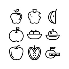 apple icon or logo isolated sign symbol vector illustration - high quality black style vector icons

