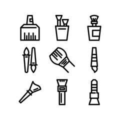 brush icon or logo isolated sign symbol vector illustration - high quality black style vector icons
