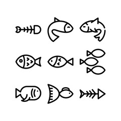 Naklejka premium fish icon or logo isolated sign symbol vector illustration - high quality black style vector icons 