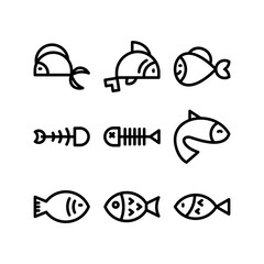 fish icon or logo isolated sign symbol vector illustration - high quality black style vector icons
