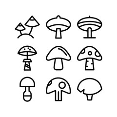 mushroom icon or logo isolated sign symbol vector illustration - high quality black style vector icons
