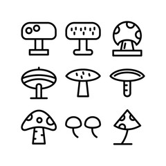 mushroom icon or logo isolated sign symbol vector illustration - high quality black style vector icons

