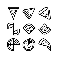 pizza icon or logo isolated sign symbol vector illustration - high quality black style vector icons
