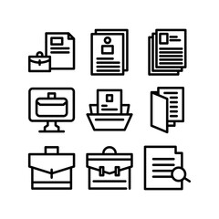 portfolio icon or logo isolated sign symbol vector illustration - high quality black style vector icons
