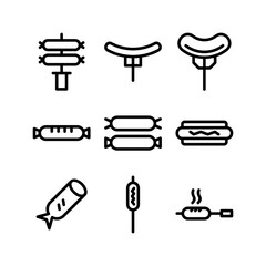 sausage icon or logo isolated sign symbol vector illustration - high quality black style vector icons

