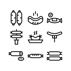 sausage icon or logo isolated sign symbol vector illustration - high quality black style vector icons

