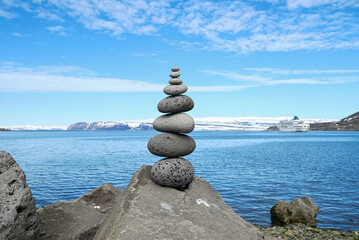 stones on the beach in Iceland