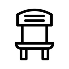 chair icon or logo isolated sign symbol vector illustration - high quality black style vector icons
