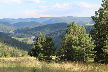 Colorado Highway through mountains