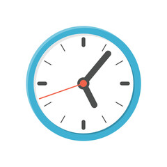 Clock icon illustration in flat style. Watch face vector illustration on isolated background. Time alarm sign business concept.
