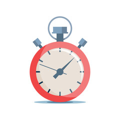 Stopwatch icon illustration in flat style. Timer vector illustration on isolated background. Time alarm sign business concept.