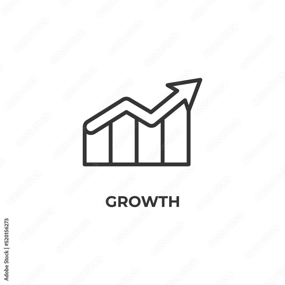 Poster growth line icon. linear style sign for mobile concept and web design. outline vector icon. symbol, 