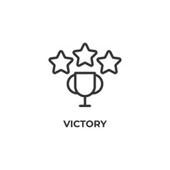 victory line icon. linear style sign for mobile concept and web design. Outline vector icon. Symbol, logo illustration. Vector graphics