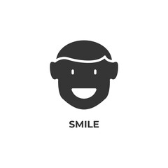 smile vector icon. filled flat sign for mobile concept and web design. Symbol, logo illustration. Vector graphics