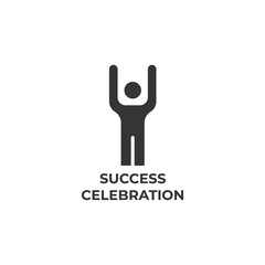 success celebration vector icon. filled flat sign for mobile concept and web design. Symbol, logo illustration. Vector graphics