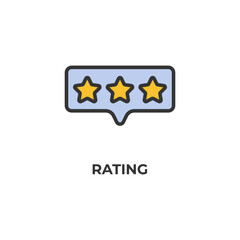 rating vector icon. Colorful flat design vector illustration. Vector graphics