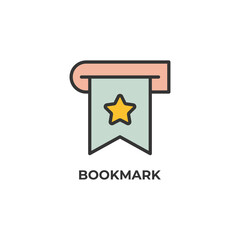 bookmark vector icon. Colorful flat design vector illustration. Vector graphics