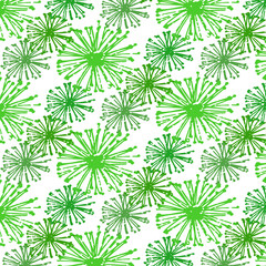 Nice textile pettern green plants flowers seamless pattern abstract plants
