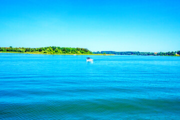 Fototapeta premium Chiemsee is a freshwater lake in Bavaria, Germany, near Rosenheim. 