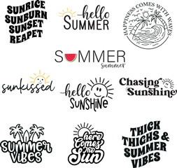 Summer Quotes Typography SVG Design, Summer Vector, Summer T-shirt design