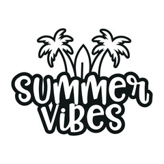 Naklejka premium Summer Quotes Typography SVG Design, Summer Vector, Summer T-shirt design