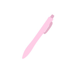 Illustration of a pink color pen on a white background