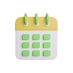 Calendar Note Reminder 3D Rendering Illustration