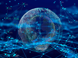 Obraz premium Datos Tierra big data