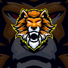 Lion masscot illustration premium vector