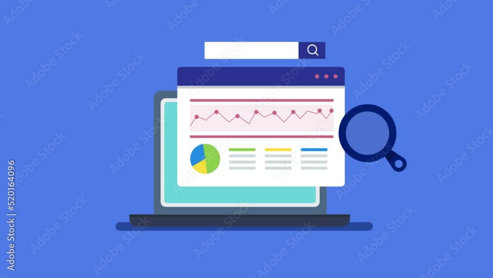 Poster virtual dashboard showing data analytics, financial report and business information chart on laptop 