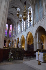 Paris, France 03.23.2017: Great gothic church of Saint Germain l´Auxerrois in Paris