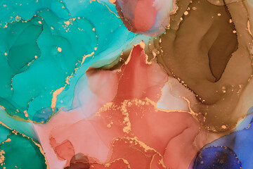 Natural  luxury abstract fluid art painting in alcohol ink technique. Tender and dreamy  wallpaper....