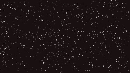 White Glitters on black background. White confetti on black background, galaxy view