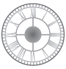 Fototapeta na wymiar Roman Metal wall clock design vector