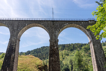 The Ravenna Bridge railway viaduct. Black Forest. Germany. Europe