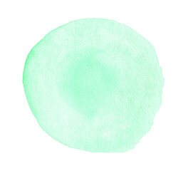 Mint green watercolor spot for logo or text 