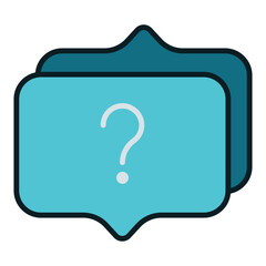 question and chat balloon icon