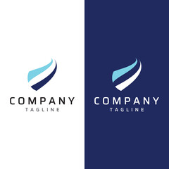 Obraz premium Abstract logo in swoosh style with modern colors.Logo can be used for business or company.Template vector design.